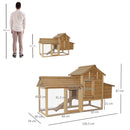 Pollaio da Giardino per 2 Galline 150,5x54x87 cm in Legno-3