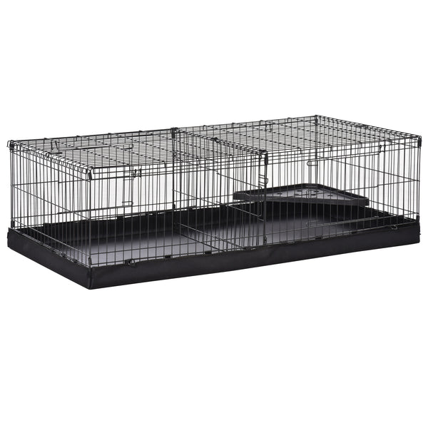 acquista Cage pour Rongeurs 118x59x36 cm en Métal et Toile Noire