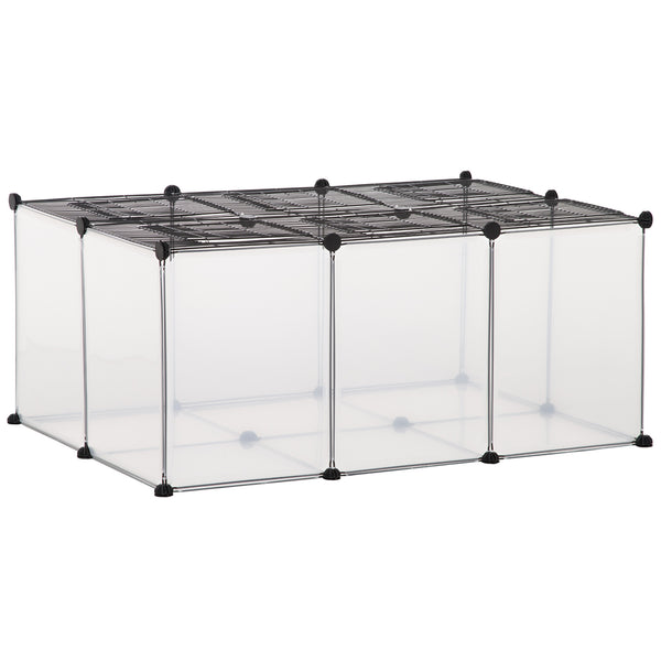 Enclos Modulaire pour Hamsters et Lapins 105x70x45 cm en Résine et Acier Noir online