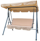 Dondolo da Giardino in Acciaio Beige-1