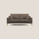 Divano 3 Posti 206x95x91 cm Danish in Tessuto Marrone-3