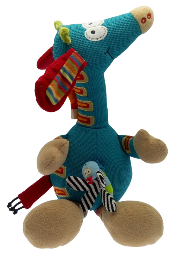 sconto Peluche Girafe Musicale pour Enfants Doce Bleu