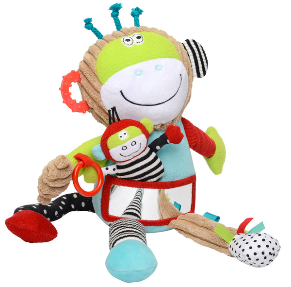 Singe en peluche Jouez et apprenez pour les enfants avec de doux sons multicolores acquista