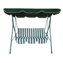 Dondolo Green con Cuscini 170x110x153 h cm in Acciaio Verde-2