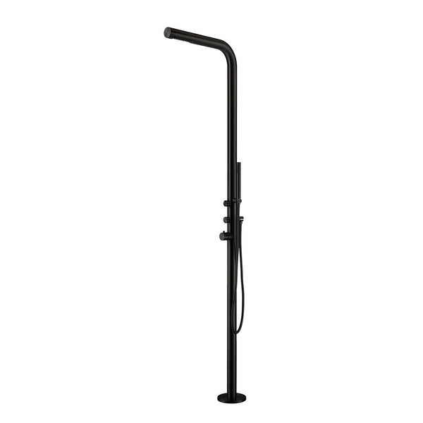 acquista Douche de jardin 221x18x56 cm avec douchette Sined Budoni Noir Satiné