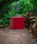 Pouf da Giardino 50x50 cm in Resina Arkema Iris Pouf Ruby-2