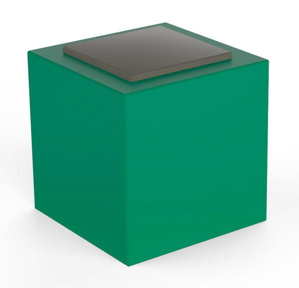 sconto Pouf da Giardino 50x50 cm con Cuscino in Resina Arkema Iris Comfort Verde Scuro