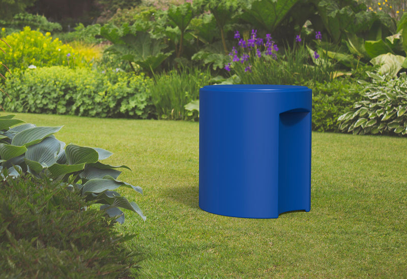 Sgabello da Giardino 41x45 cm in Resina Arkema Kami Blue-2