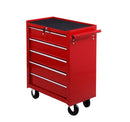 Carrello da Lavoro Cassettiera Porta Utensili Rosso 67.5x33x77 cm -1