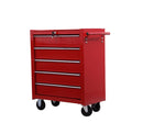 Carrello da Lavoro Cassettiera Porta Utensili Rosso 67.5x33x77 cm -2