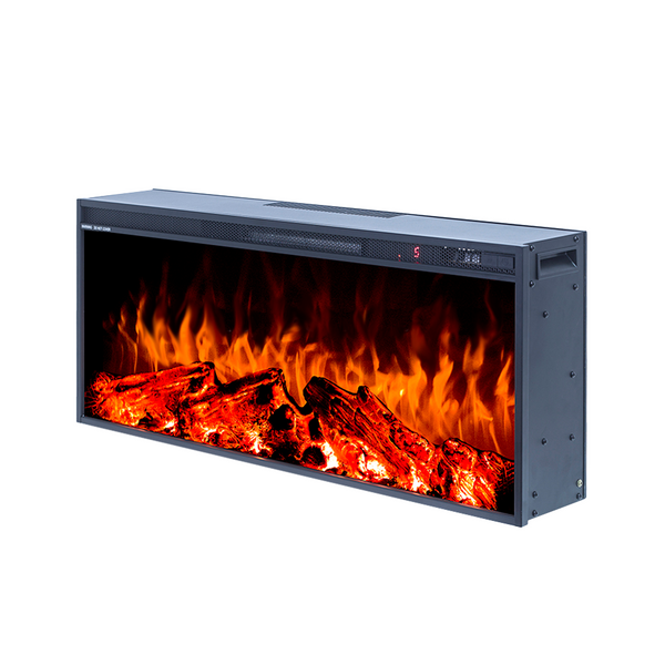 Camino Elettrico da Incasso 36,7x88,3x15,9 cm Effetto Fiamma 1500W Tasmania Nero acquista