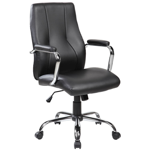 Fauteuil de bureau exécutif en similicuir noir Tosini New York acquista