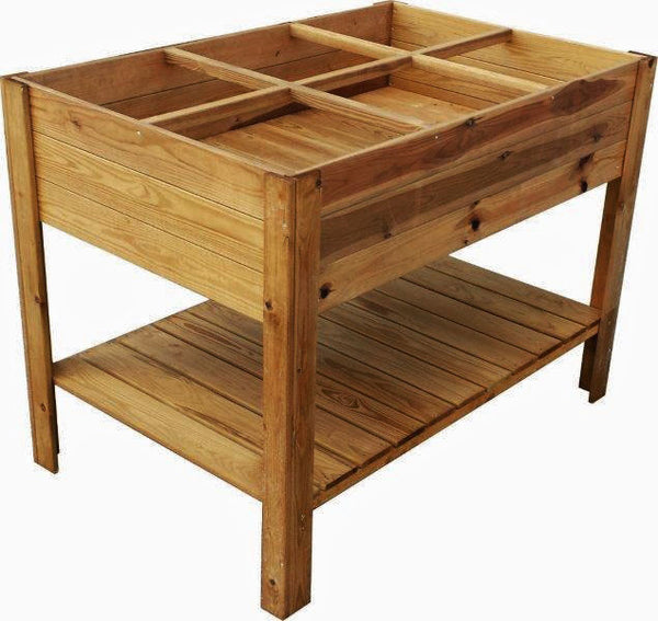 Jardinière surélevée pour potager 120x80x88 cm en bois sconto