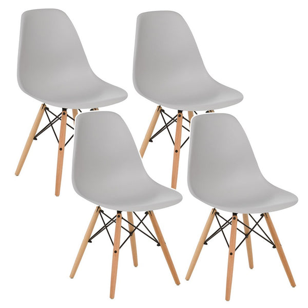 Lot de 4 chaises 54x46x82 cm en polypropylène Ester gris acquista