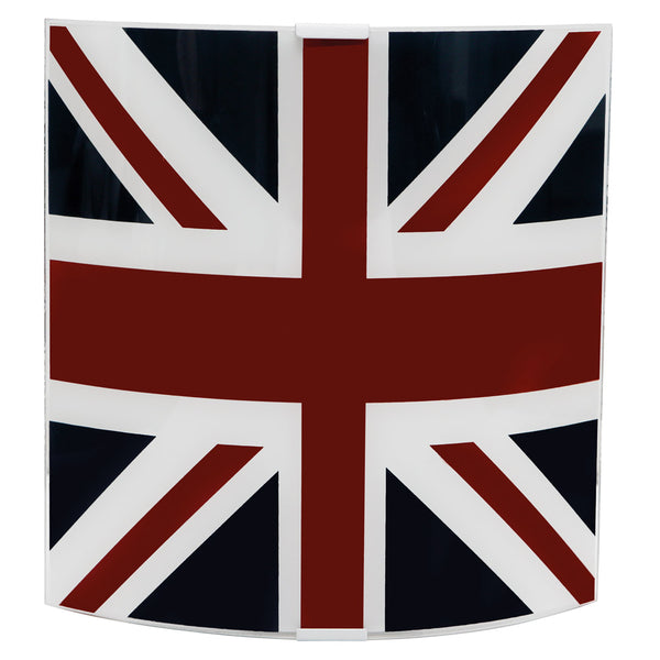 sconto Applique 1xE27 Silver Frame Glass Plate Unionjack E-Energy Elia