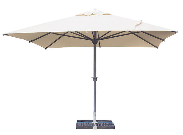 Parasol de jardin 4x4 m mât Ø65 mm en aluminium Kraus Dieci blanc sconto