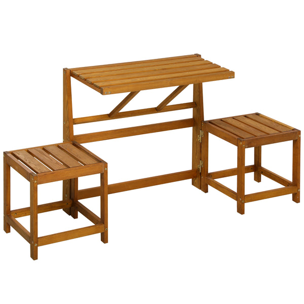 Set Tavolo e 3 Sedie da Giardino Pieghevoli in Legno Teak prezzo