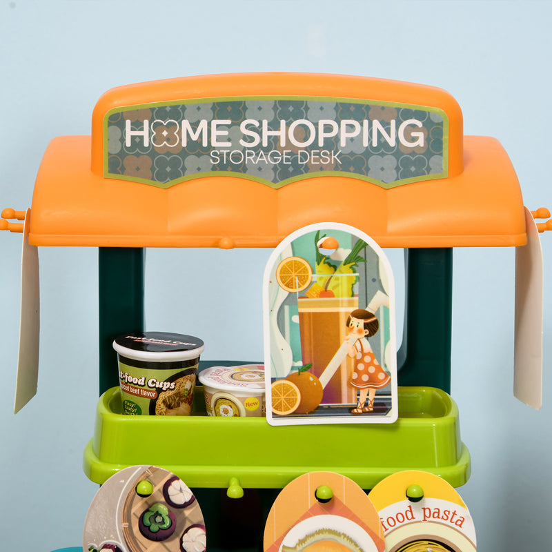 Supermercato Giocattolo per Bambini 52x29x61 cm con Cassa e Accessori Verde e Arancione-9