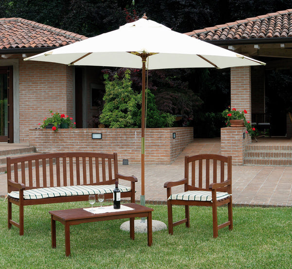 online Parasol de Jardin Ø3 m Mât Ø38 mm Structure Ronde en Bois Vorghini Ecrù