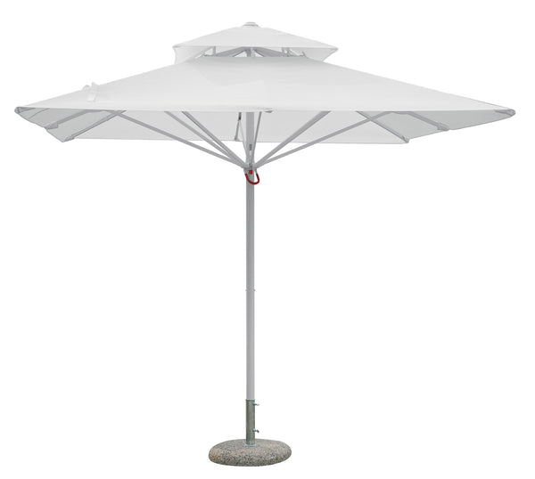 sconto Parasol de Jardin 3x3m Toile Polyéthylène Blanc