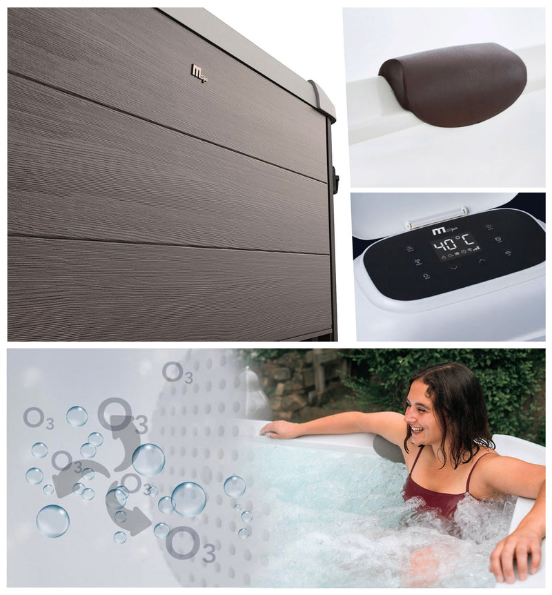 Vasca Idromassaggio da Esterno Spa Riscaldata 160x160x65 cm 6 Posti Wi-Fi Tribeca Smart-6