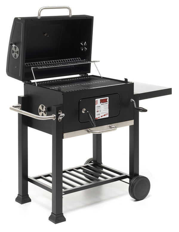 Barbecue à Charbon 114x67x107 cm avec Grille Inox Noir online