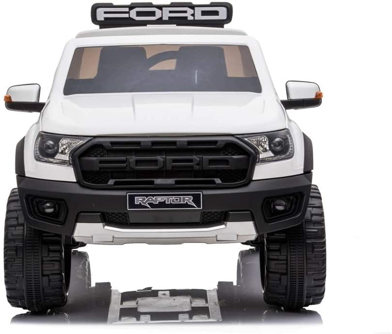 Macchina Elettrica per Bambini 2 posti 12V Ford Ranger Raptor Bianca-8