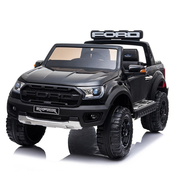 online Véhicule électrique pour enfants 2 places 12V avec permis Ford Ranger Raptor, noir