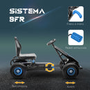 Go-Kart a Pedali per Bambini con Sedile Regolabile Blu-5