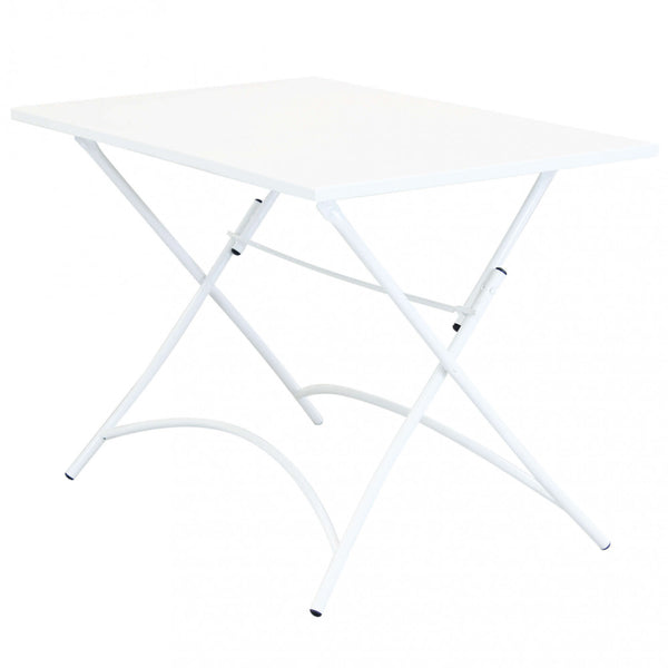 sconto Table Bristol 110x70x72 h cm en Acier Blanc