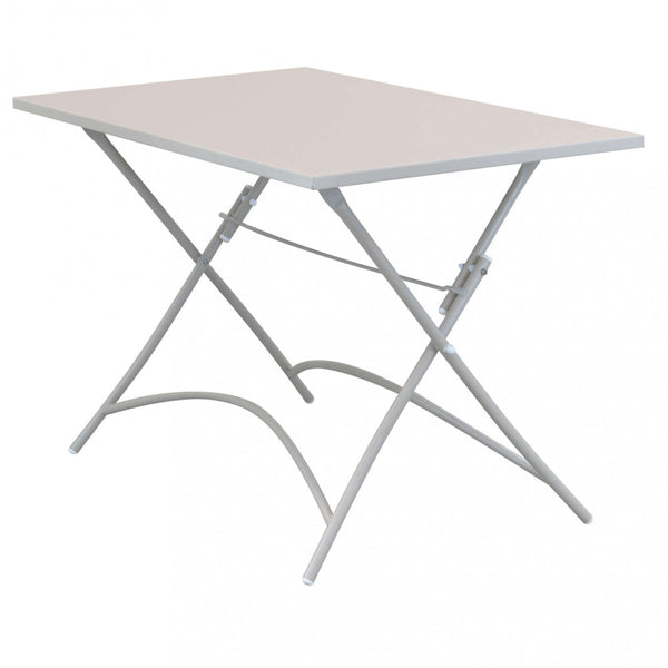 sconto Table Bristol 110x70x72 h cm en Tortora Steel