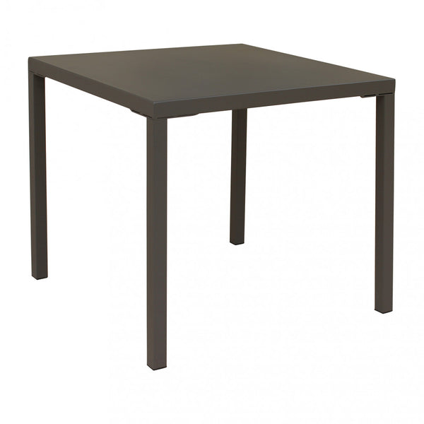 sconto Table empilable Manchester 80x80x73h cm en acier taupe