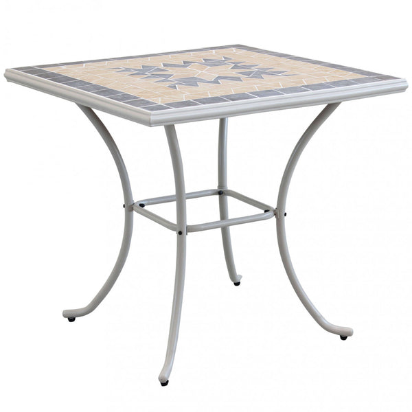 Table carrée Perse 80x80x74 h cm en acier Tortora prezzo