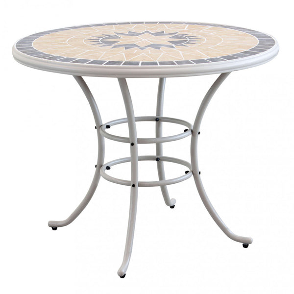 online Table ronde Perse Ø90x74 h cm en acier Tortora