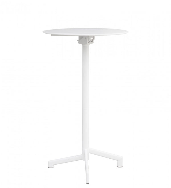 acquista Table haute Vega Ø60x102 h cm en acier blanc