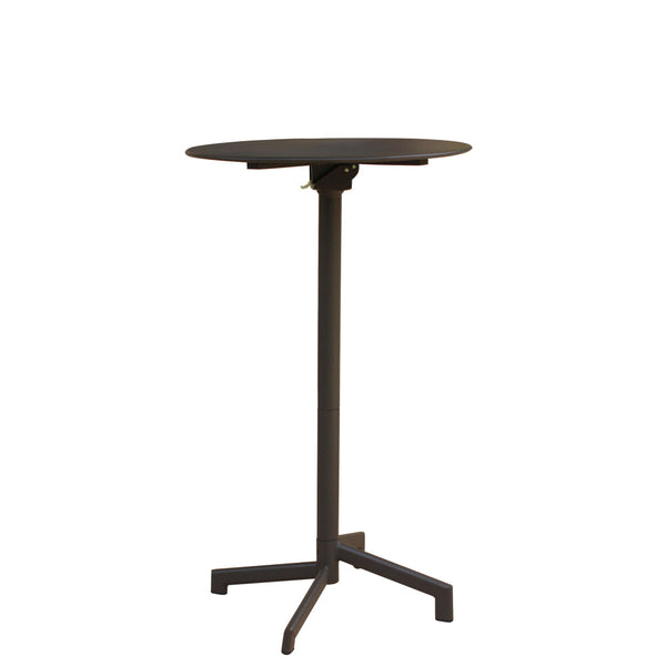 sconto Table haute Vega Ø60x102 h cm en acier taupe