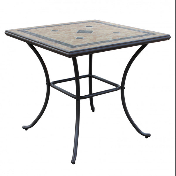 Table carrée Nereo 80x80x74 h cm en acier Tortora prezzo