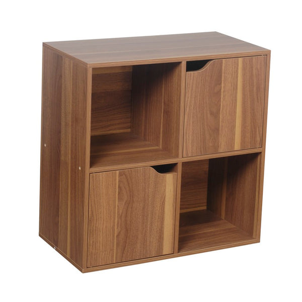 Meuble bibliothèque 4 compartiments 59,6x29x61,3 cm en bois MDF naturel sconto