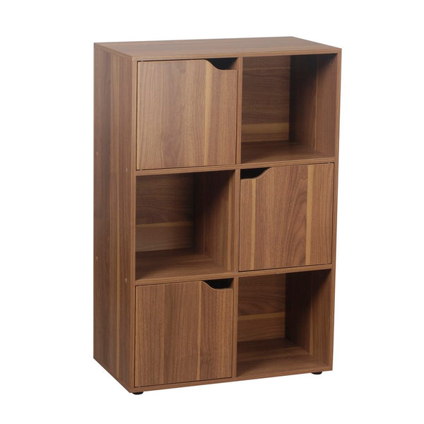 Libreria Mobiletto 6 Scomparti 59.6x29x90.5 cm in Legno MDF Naturale online