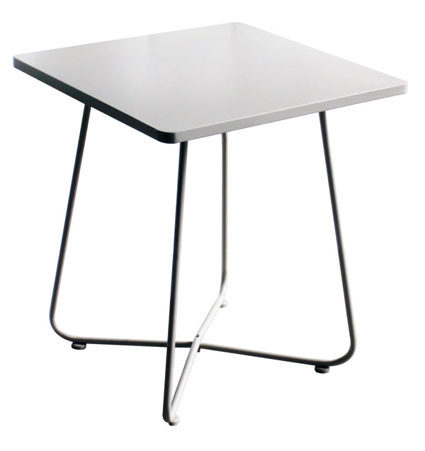 Tavolo Quadrato da Giardino 60x60x70 cm in Ferro Crema prezzo