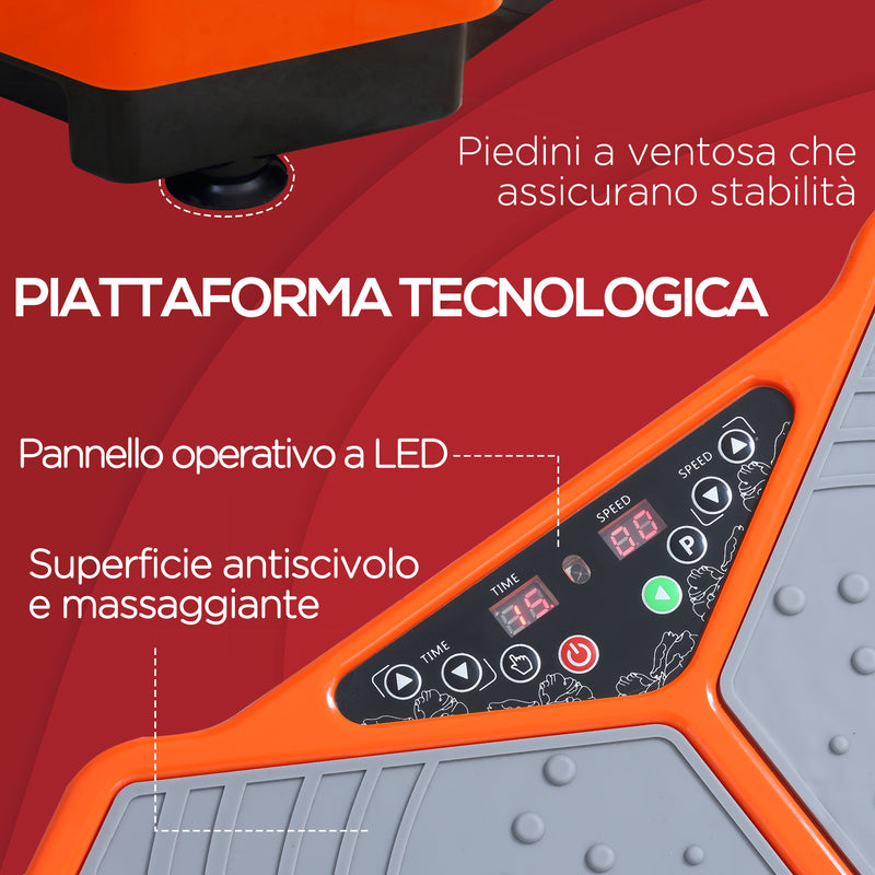 Pedana Vibrante 99 Velocità 56x34x12,5 cm con Pannello LED Bande di Resistenza e Telecomando-6