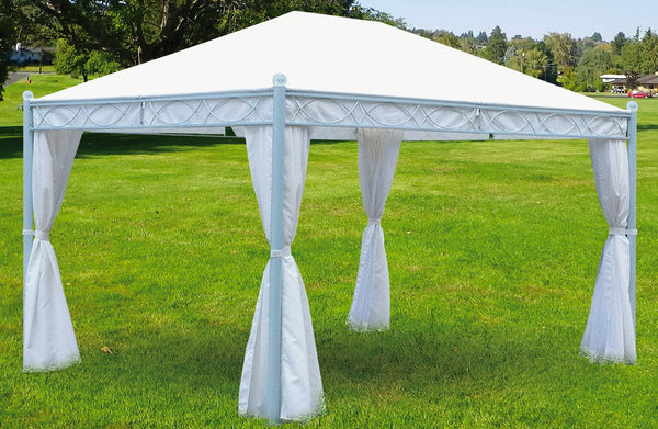 prezzo Tonnelle de Jardin 3,5x3,5m en Morel Miami Métal Blanc