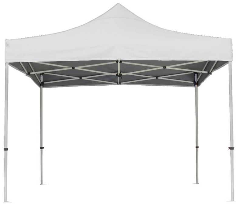 Gazebo da Giardino Pieghevole 3x3m in Alluminio e Tessuto Bianco-1