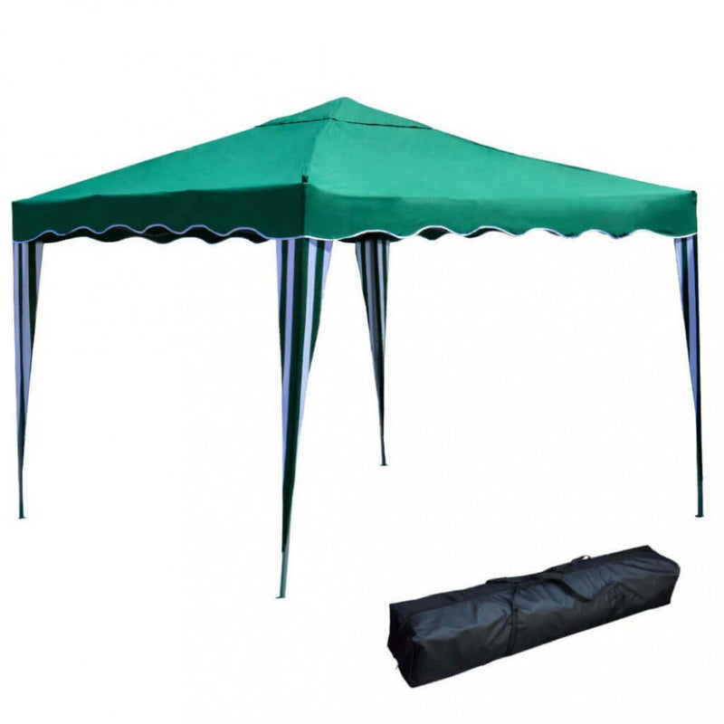 Gazebo Pieghevole 3x3 m in Acciaio Verde-1