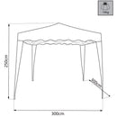 Gazebo Pieghevole 3x3 m in Acciaio Verde-3