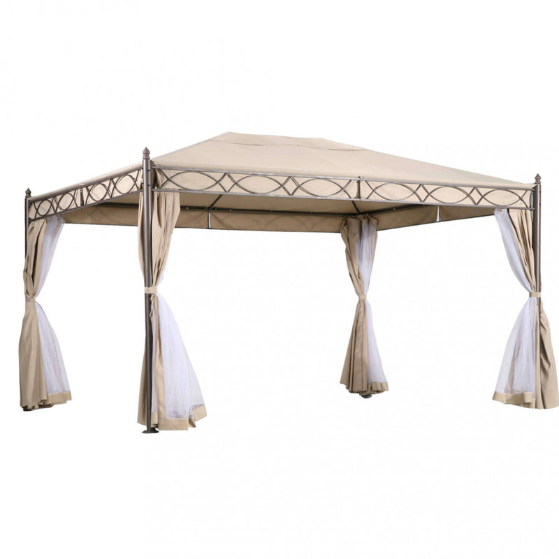 Gazebo Karnak 3x4x2,60 h m in Acciaio Antracite-1