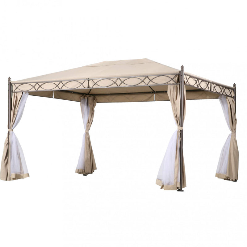 Gazebo Karnak 3x4x2,60 h m in Acciaio Antracite-2