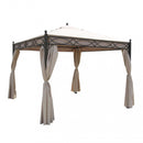 Gazebo Siwa 3x3x2,60 h m in Acciaio Antracite-1