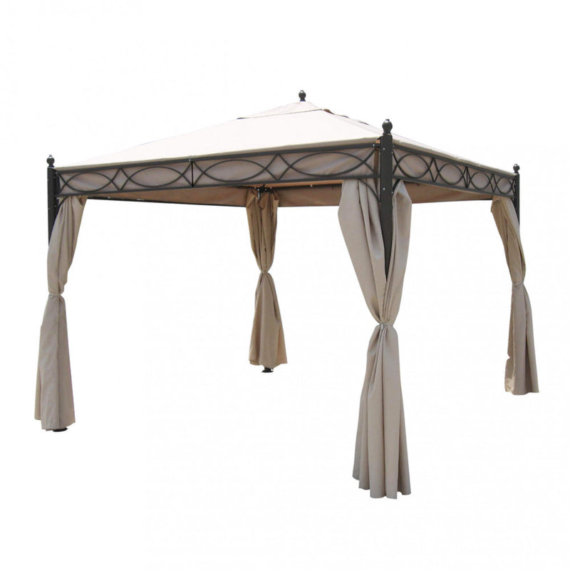 Gazebo Siwa 3x3x2,60 h m in Acciaio Antracite-2