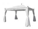 Gazebo Siwa 3x3x2,60 h m in Acciaio Bianco-2